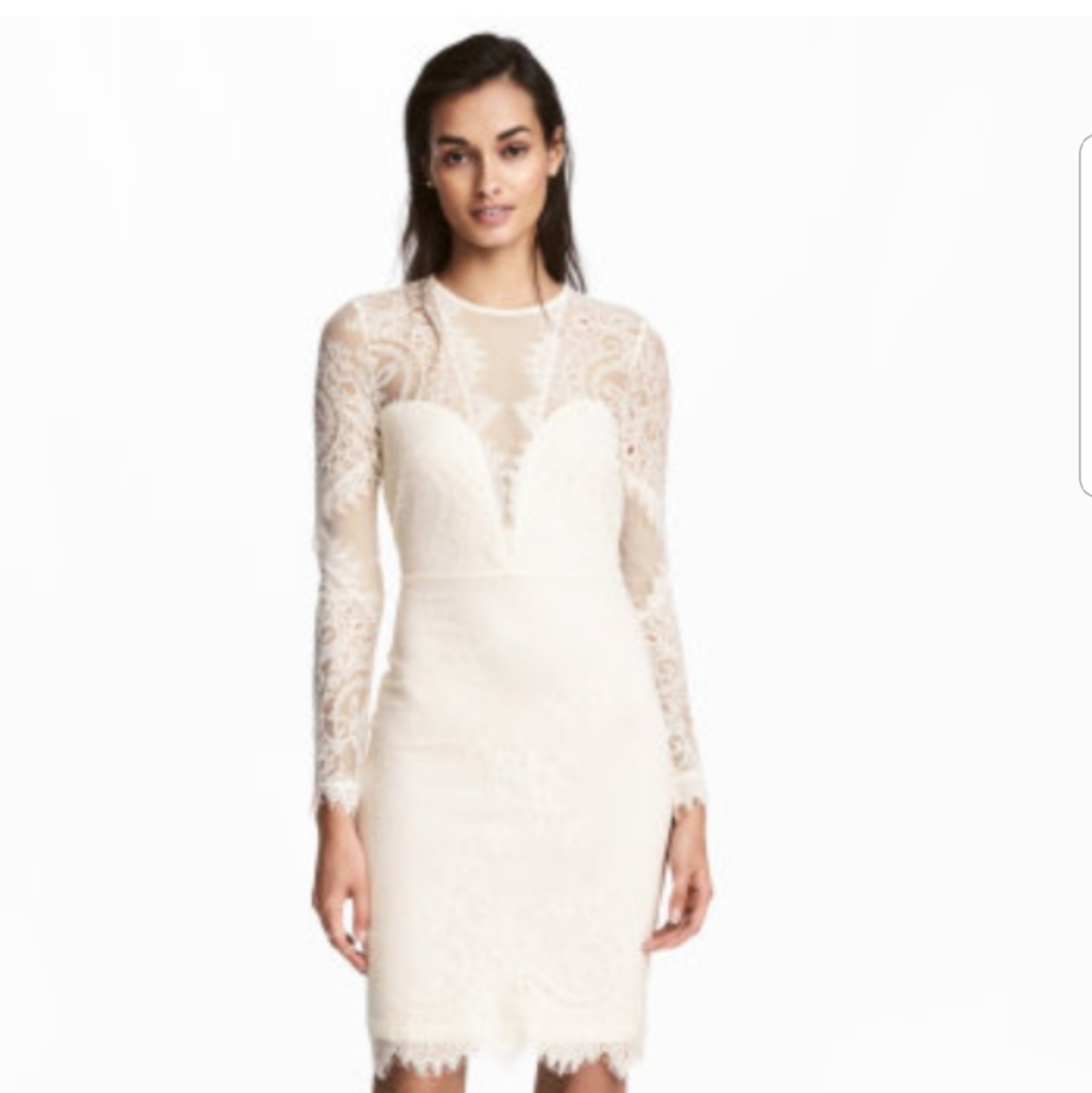 Cream lace dress